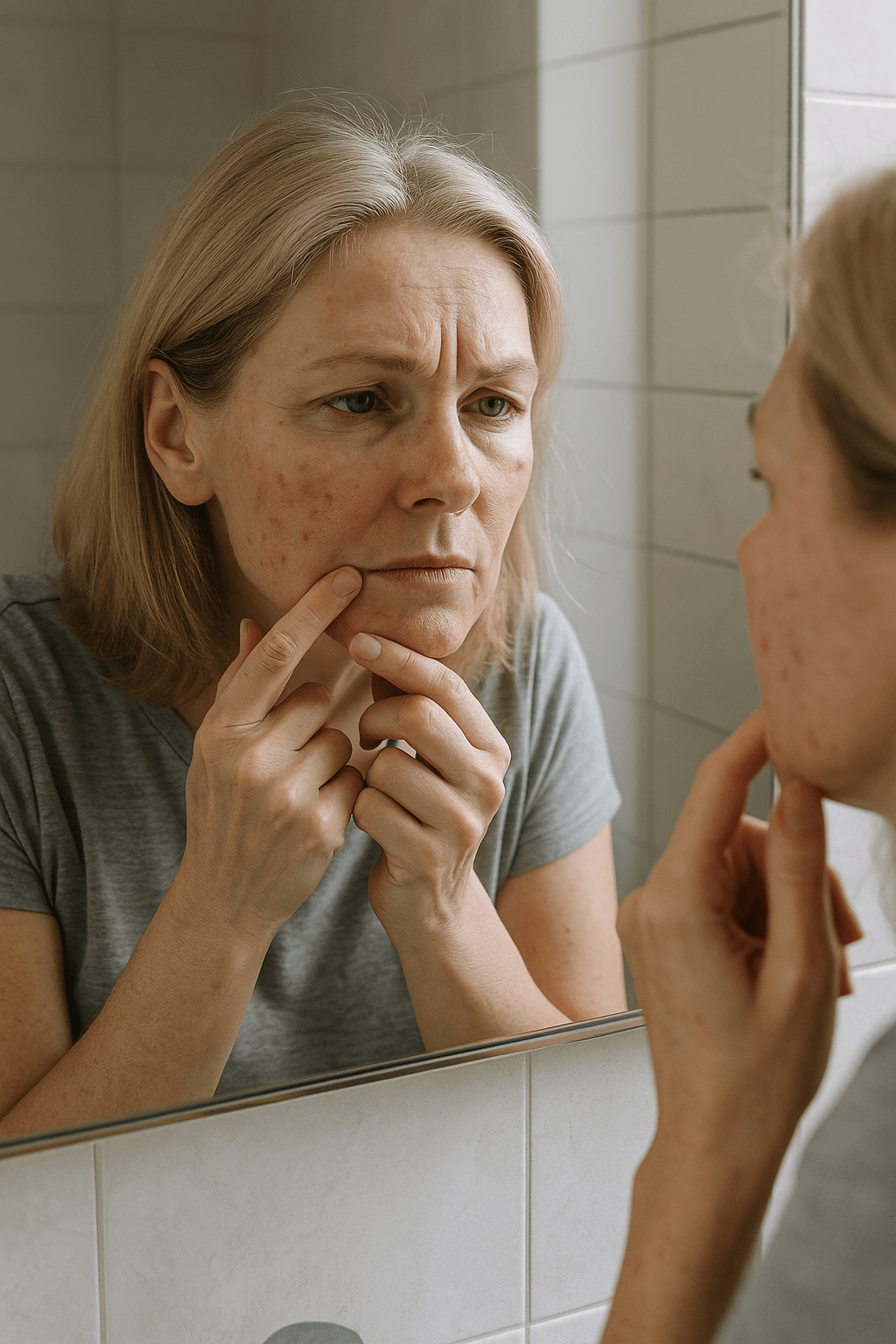 Acné et préménopause :   causes hormonales et solutions naturelles pour une peau&nbsp;équilibrée